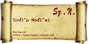 Szép Noémi névjegykártya